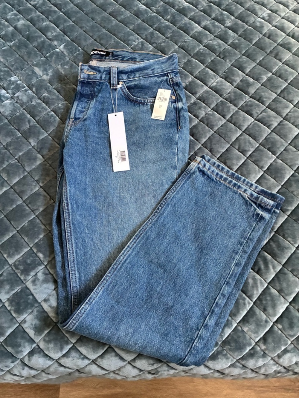 EB Denim Low-Rise Straight-Leg Jeans NWT Sz 27 Eagle - Picture 7 of 8